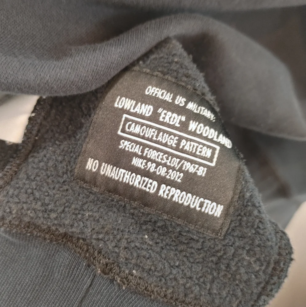 Nike Foundation Camo Crew Sweatshirt Black Military Special Forces‎ XL Washed